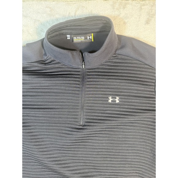 Under‎ Armour Pullover Mens 2XL Ribbed 1/4 Zip Sweater Athletic Quarter Zip - Picture 1 of 6
